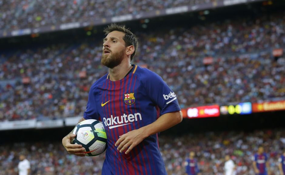Lionel Messi scored the third goal near the half-hour mark after being set up by Gerard Deulofeu. AP Lionel Messi scored the third goal near the half-hour mark after being set up by Gerard Deulofeu. AP