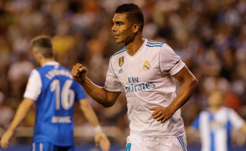 Real Madrids Casemiro celebrates scoring their second goal. Reuters Real Madrids Casemiro celebrates scoring their second goal. Reuters