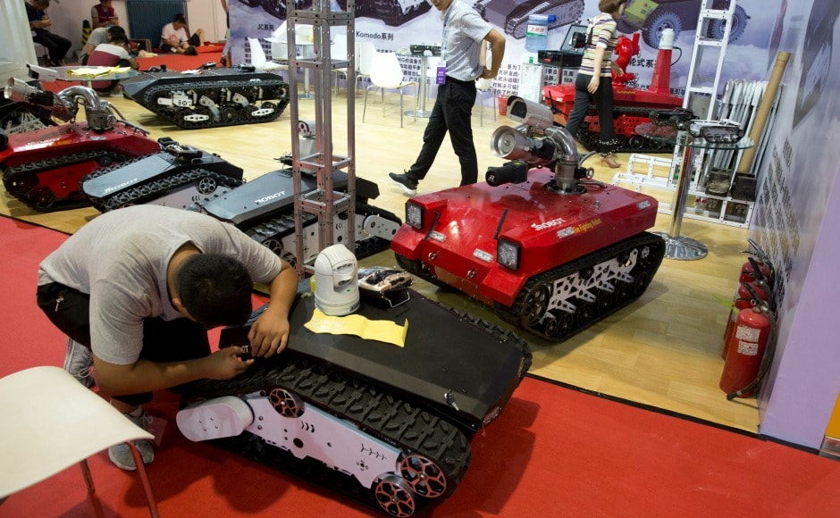 As the demand for autonomous vehicles rises, tracked autonomous vehicles also attracted a huge crowd at the conference. AP As the demand for autonomous vehicles rises, tracked autonomous vehicles also attracted a huge crowd at the conference. AP