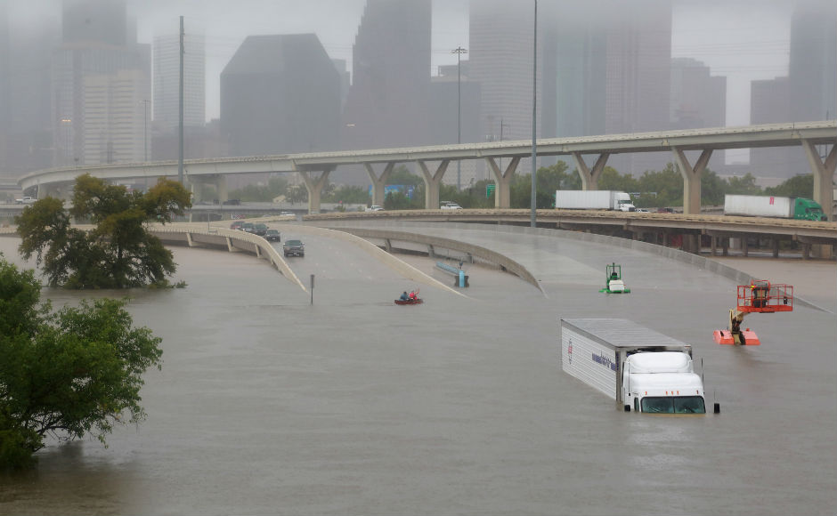 Floodwaters from Hurricane Harvey, which has already killed at least seven people in Texas and was expected to drive tens of thousands from their homes, will likely rise in the coming days, officials warned on Tuesday. Reuters Floodwaters from Hurricane Harvey, which has already killed at least seven people in Texas and was expected to drive tens of thousands from their homes, will likely rise in the coming days, officials warned on Tuesday. Reuters