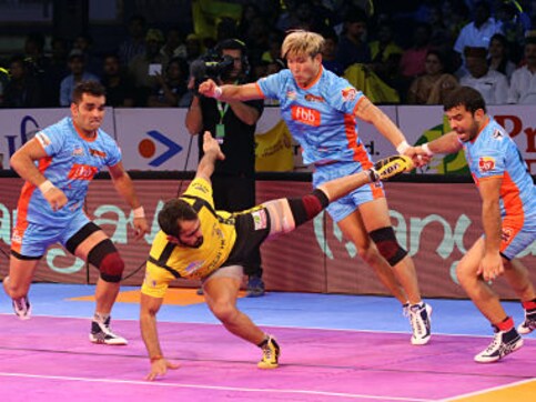 Pro Kabaddi League 2017: Bengal Warriors cruise past sorry Telugu Titans, Gujarat, Haryana share spoils Pro Kabaddi League 2017: Bengal Warriors cruise past sorry Telugu Titans, Gujarat, Haryana share spoils