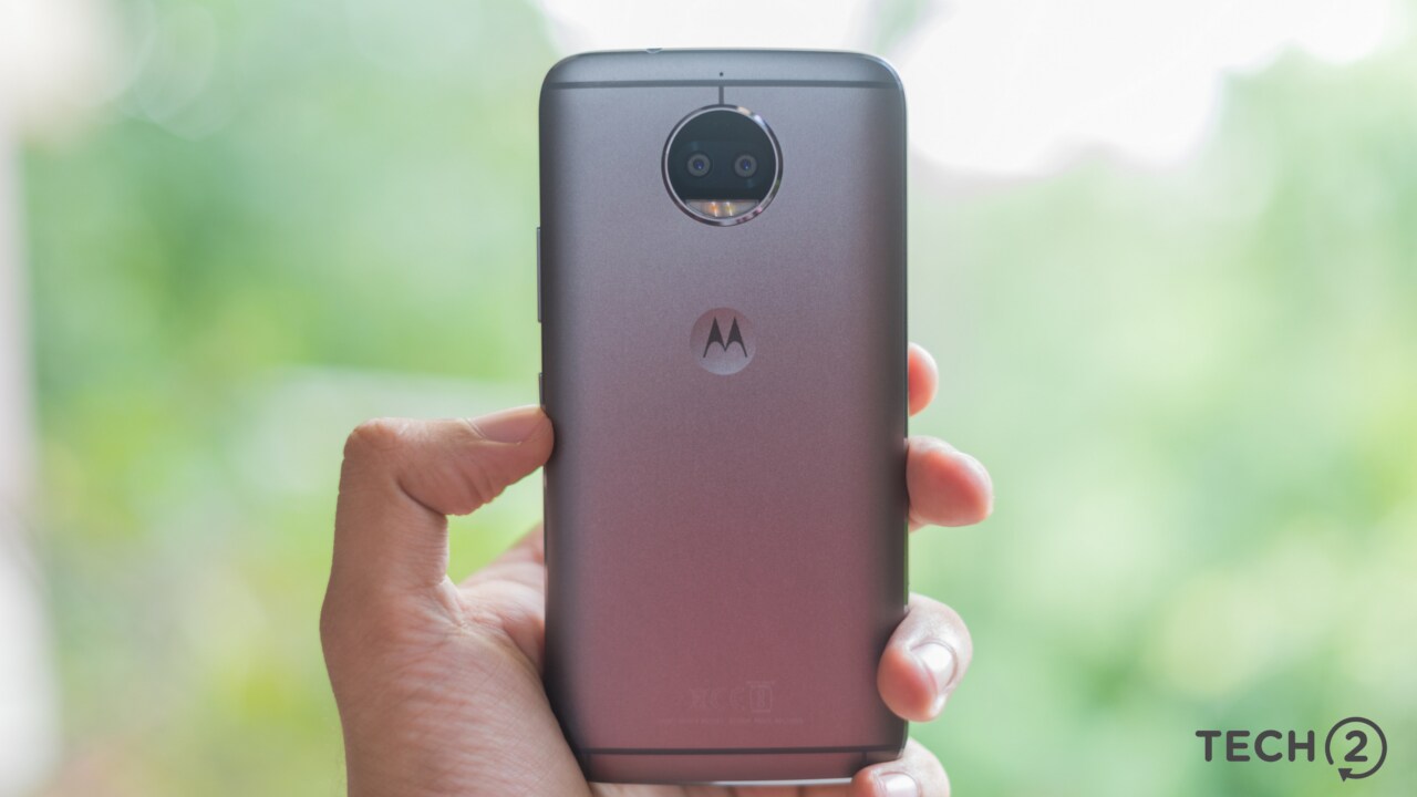 The dual camera unit on the back of the device