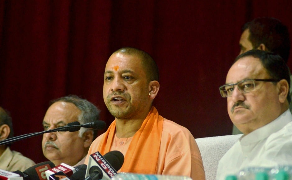 Uttar Pradesh chief minister Yogi Adityanath and Union health minister JP Nadda during a press conference after visiting BRD Medical College in Gorakhpur on Sunday. PTI Uttar Pradesh chief minister Yogi Adityanath and Union health minister JP Nadda during a press conference after visiting BRD Medical College in Gorakhpur on Sunday. PTI