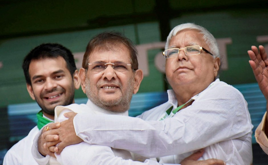 JD(U) leader Sharad Yadav was the only member from his party to attend the rally. JD(U) spokesperson KC Tyagi said Yadav's participation in the rally of an Opposition party was a fit case for disqualification under Schedule 10 of its constitution as it amounted to anti-party activity. PTI JD(U) leader Sharad Yadav was the only member from his party to attend the rally. JD(U) spokesperson KC Tyagi said Yadav's participation in the rally of an Opposition party was a fit case for disqualification under Schedule 10 of its constitution as it amounted to anti-party activity. PTI