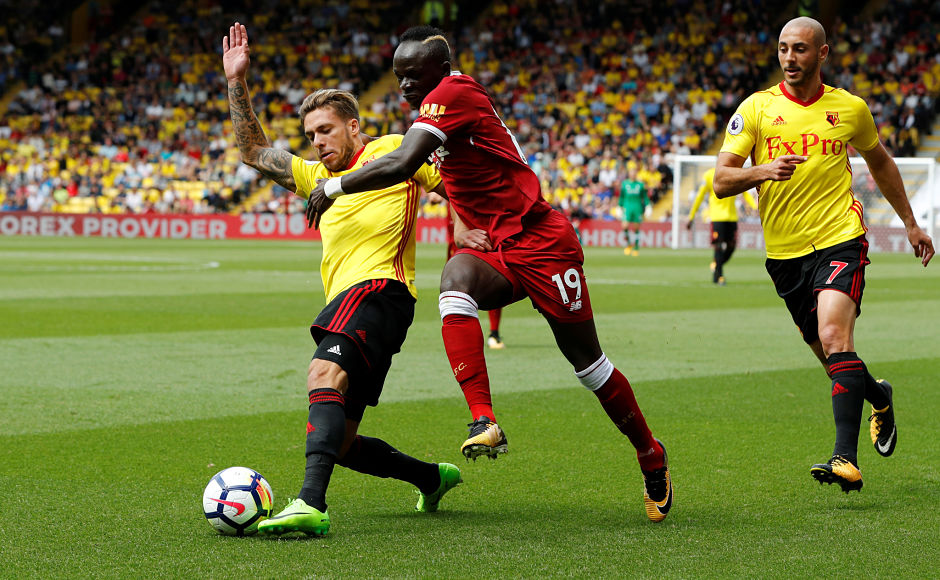 It didn't take long for Liverpool to bounce back as Sadio Mane equalised for them in the 29th minute of the match. Reuters It didn't take long for Liverpool to bounce back as Sadio Mane equalised for them in the 29th minute of the match. Reuters