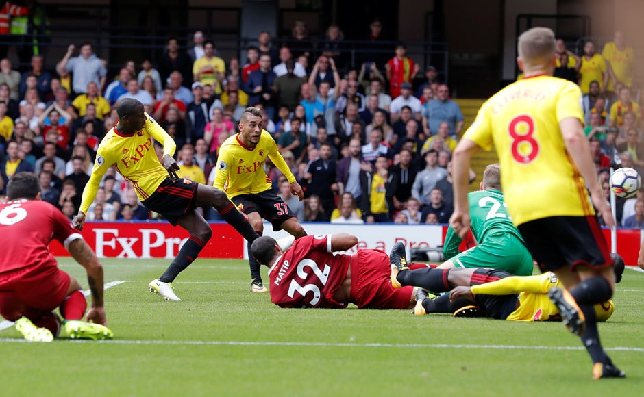 The tie had goals written all over as only in the 32nd minute, Abdoulaye Doucoure scored Watford's second goal and Liverpool once again found themselves behind in the match, at 1-2. Reuters The tie had goals written all over as only in the 32nd minute, Abdoulaye Doucoure scored Watford's second goal and Liverpool once again found themselves behind in the match, at 1-2. Reuters