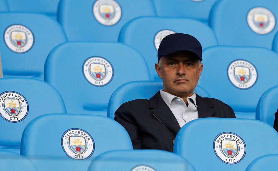 Manchester United manager Jose Mourinho took the trip to Etihad Stadium to watch arch rivals, Manchester City take on Everton. Reuters Manchester United manager Jose Mourinho took the trip to Etihad Stadium to watch arch rivals, Manchester City take on Everton. Reuters