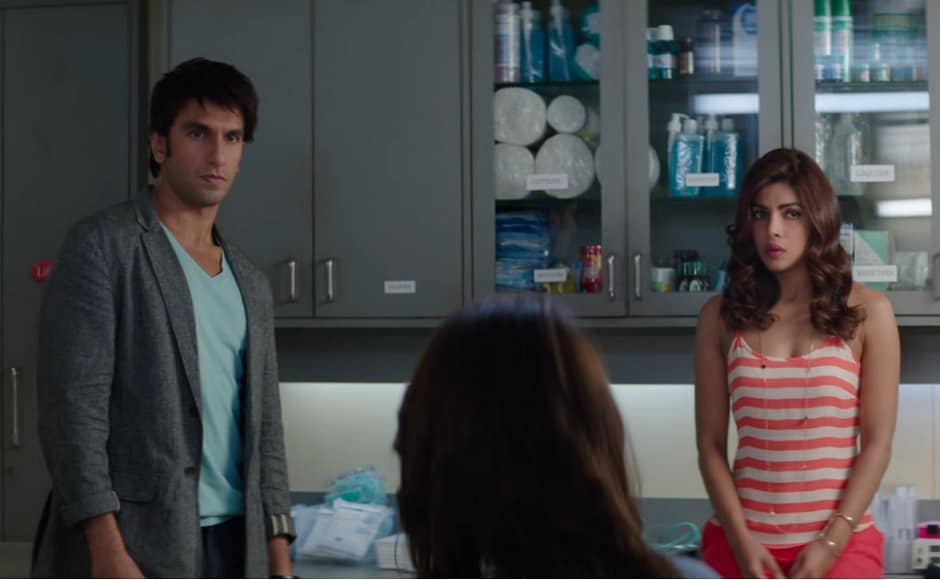 Ranveer Singh and Priyanka Chopra in Zoya Akhtar's 2015 family-adventure, Dil Dhadakne Do. Screen grab from YouTube. Ranveer Singh and Priyanka Chopra in Zoya Akhtar's 2015 family-adventure, Dil Dhadakne Do. Screen grab from YouTube.