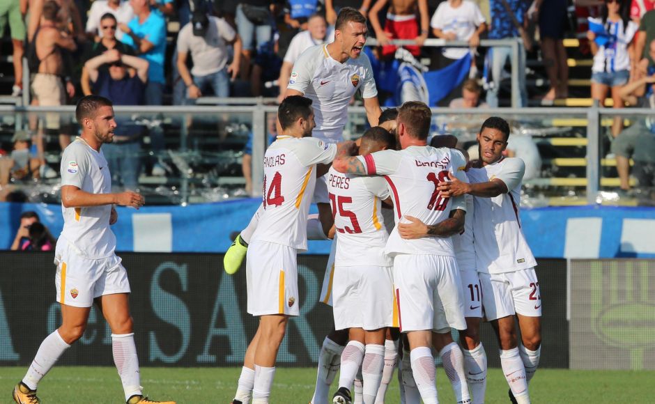 AS Roma's new era without Francesco Totti got off to a winning start with a 1-0 victory at Atalanta. AP AS Roma's new era without Francesco Totti got off to a winning start with a 1-0 victory at Atalanta. AP