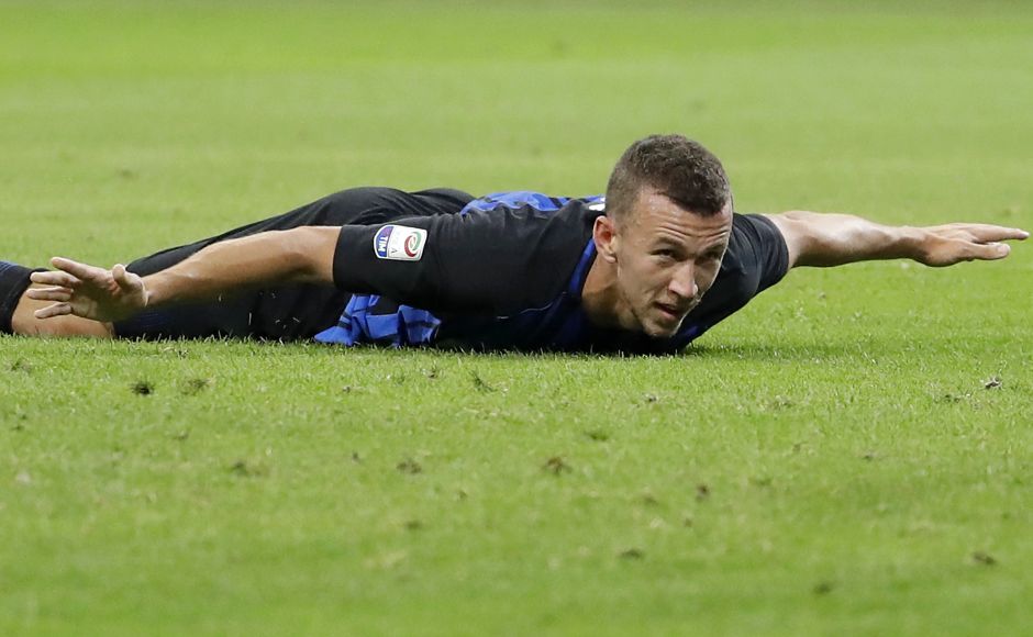 Inter Milan's Ivan Perisic sealed the match with a stooping header into the bottom right corner from Joao Mario's cross. AP Inter Milan's Ivan Perisic sealed the match with a stooping header into the bottom right corner from Joao Mario's cross. AP