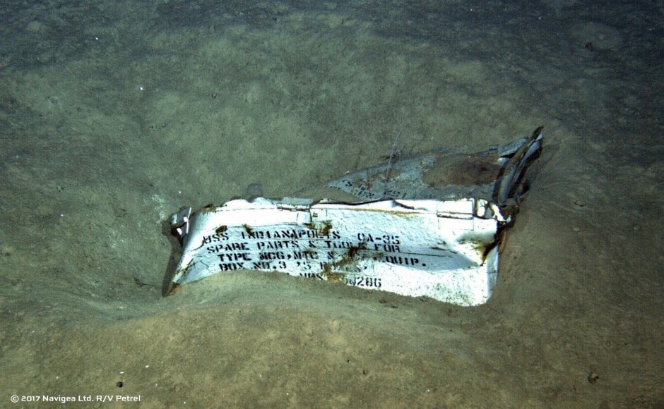The wreckage was found 5.5 kilometres below the surface in the Pacific Ocean. AP The wreckage was found 5.5 kilometres below the surface in the Pacific Ocean. AP