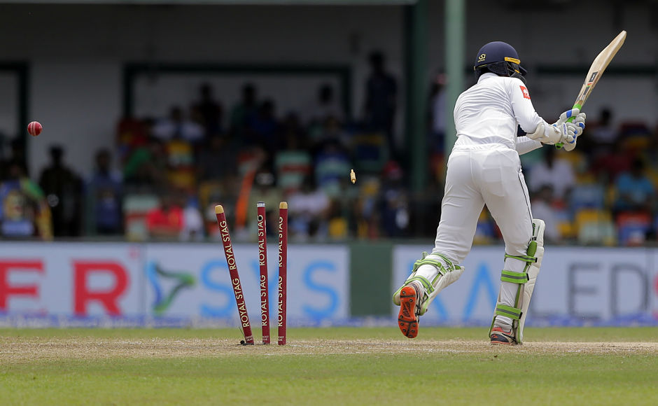 Upul Tharanga failed for the second time in the match as he dismissed for 2 by Umesh Yadav as Sri Lanka began their second innings. AP Upul Tharanga failed for the second time in the match as he dismissed for 2 by Umesh Yadav as Sri Lanka began their second innings. AP