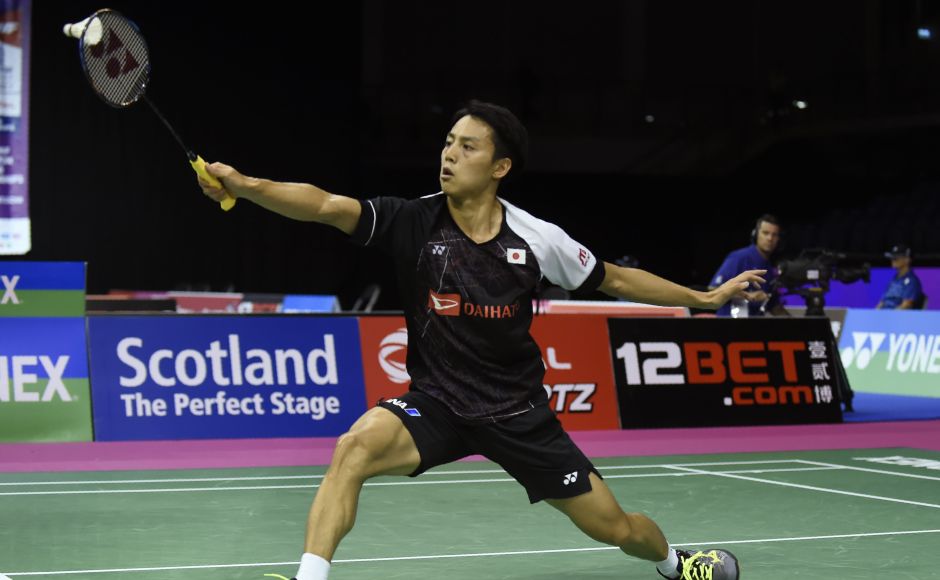 Japan's Takuma Ueda in action during his match against Denmark's Viktor Axelsen at the 2017 World Badminton Championships. Ueda won the first game 21-17. AFP Japan's Takuma Ueda in action during his match against Denmark's Viktor Axelsen at the 2017 World Badminton Championships. Ueda won the first game 21-17. AFP