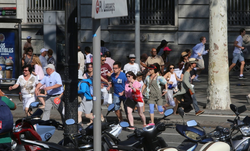 The late afternoon attack in the city's Las Ramblas district left victims sprawled in the historic street, spattered with blood or writhing in pain from broken limbs. AP The late afternoon attack in the city's Las Ramblas district left victims sprawled in the historic street, spattered with blood or writhing in pain from broken limbs. AP