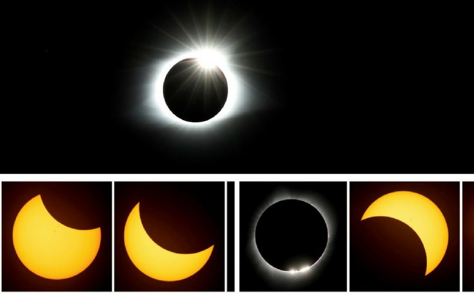 'The Great American Eclipse', as the event was dubbed, witnessed the silhouette of the moon blocking out the sun to form a diamond-ring like halo over it. AP 'The Great American Eclipse', as the event was dubbed, witnessed the silhouette of the moon blocking out the sun to form a diamond-ring like halo over it. AP