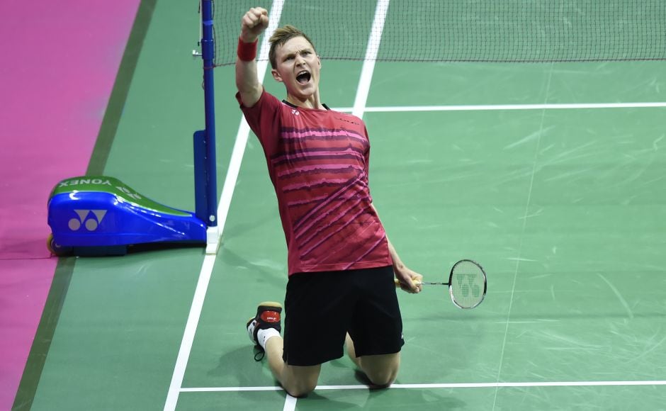 Denmark's Viktor Axelsen celebrates after beating Taiwan's Chou Tien Chen during their quarter-final. AFP Denmark's Viktor Axelsen celebrates after beating Taiwan's Chou Tien Chen during their quarter-final. AFP