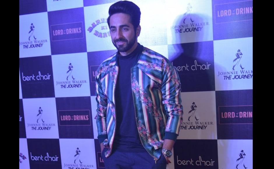Ayushmann Khurrana put his best foot forward at the song launch event, too. Image from Twitter. Ayushmann Khurrana put his best foot forward at the song launch event, too. Image from Twitter.