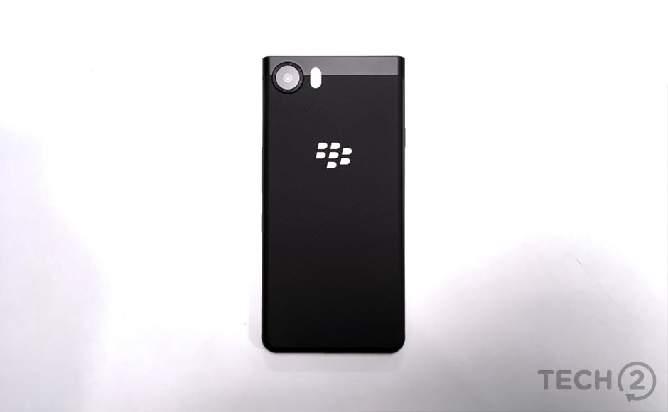 The BlackBerry logo on the back is reflective, like a mirror The BlackBerry logo on the back is reflective, like a mirror