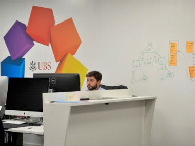 A UBS bank employee in UBS fintech lab. Reuters,