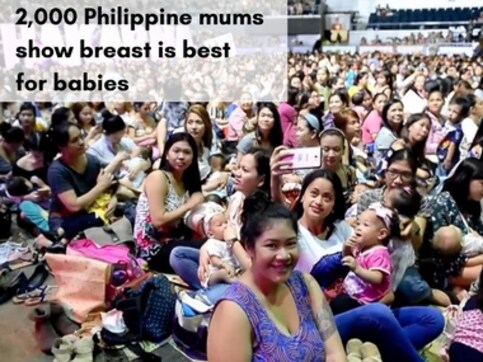 Watch: 2,000 Philippine mums show breast is best for babies Watch: 2,000 Philippine mums show breast is best for babies