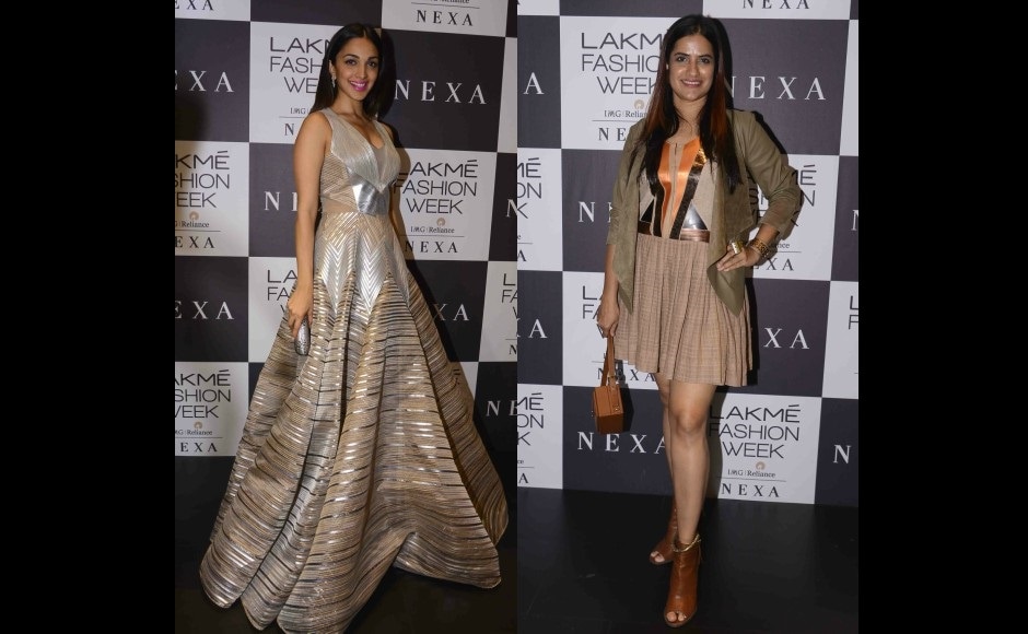 Kiara Advani and Sona Mohapatra at Amit Aggarwal's show Kiara Advani and Sona Mohapatra at Amit Aggarwal's show