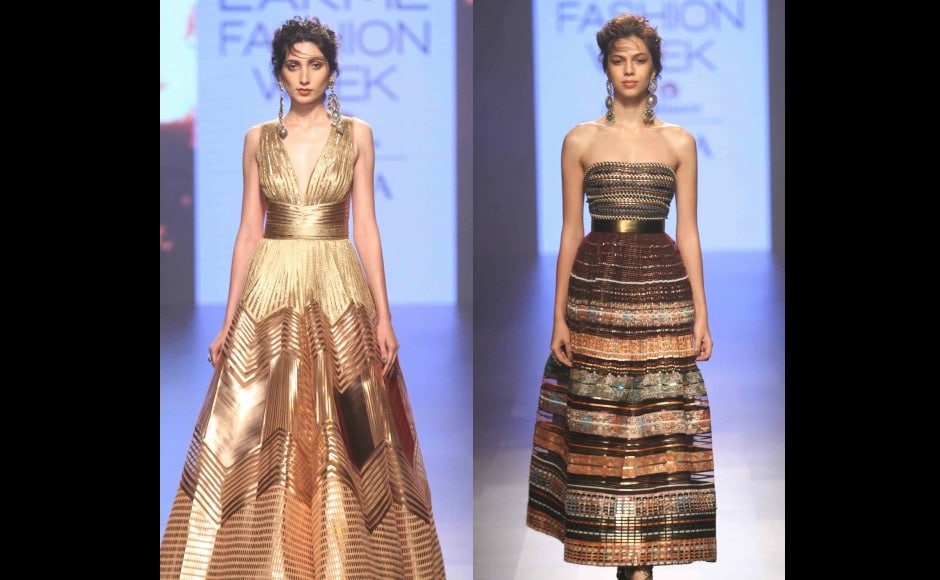 Amit Aggarwal restored rich vintage Banarasi sarees in his signature style and three-dimensional hand embroideries Amit Aggarwal restored rich vintage Banarasi sarees in his signature style and three-dimensional hand embroideries