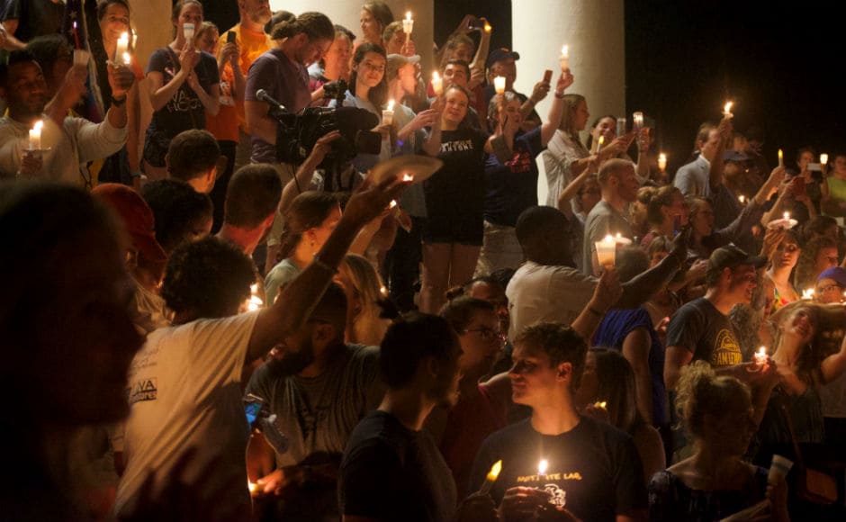 Two police officers and a woman were killed, and 19 other people injured in Charlottesville on Saturday when a suspected white supremacist drove his car into a group of counter-protesters who had come to Charlottesville to rally against the "Unite the Right" group. AP Two police officers and a woman were killed, and 19 other people injured in Charlottesville on Saturday when a suspected white supremacist drove his car into a group of counter-protesters who had come to Charlottesville to rally against the "Unite the Right" group. AP