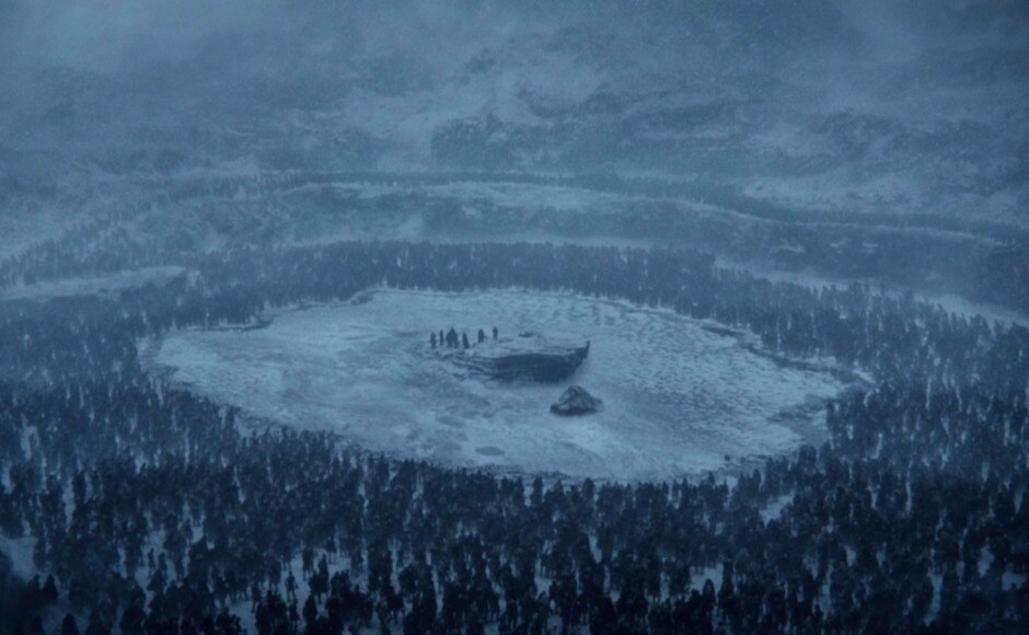 But are quickly surrounded by wights and white walkers. Image via HBO But are quickly surrounded by wights and white walkers. Image via HBO