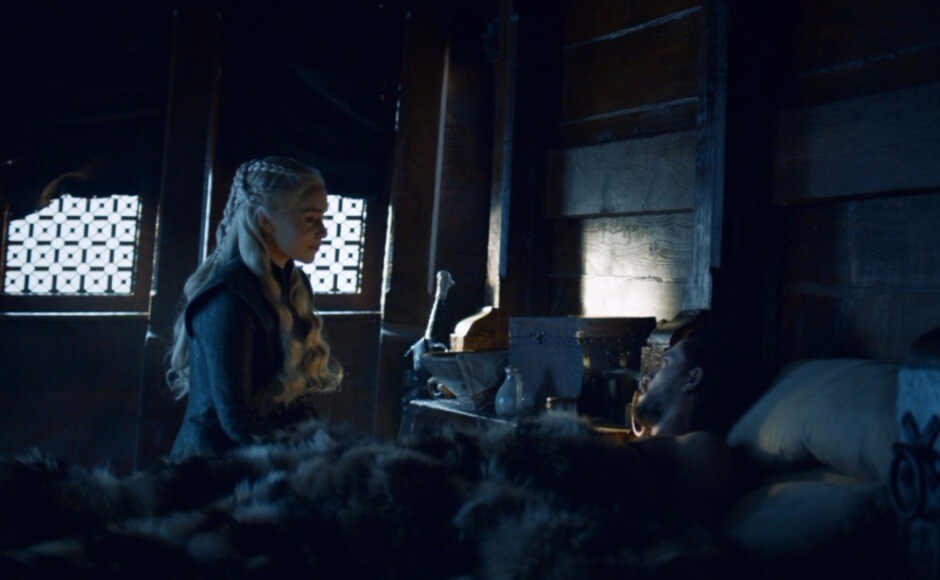 Dany and Jon share a tender moment on the way back to Dragonstone. Image via HBO Dany and Jon share a tender moment on the way back to Dragonstone. Image via HBO