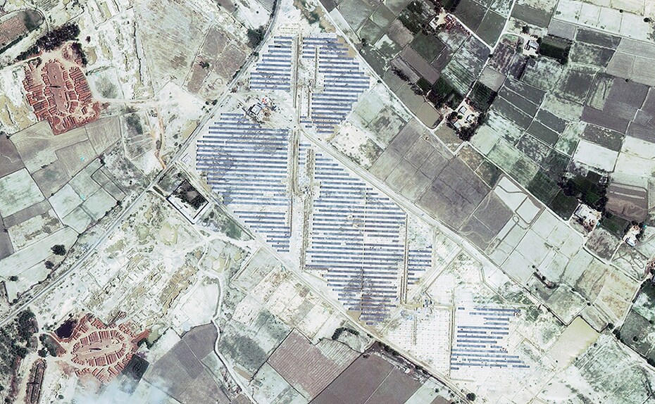 Koila, Gayanpur in UP imaged by the CartoSat 2 series satellite. Image: ISRO Koila, Gayanpur in UP imaged by the CartoSat 2 series satellite. Image: ISRO