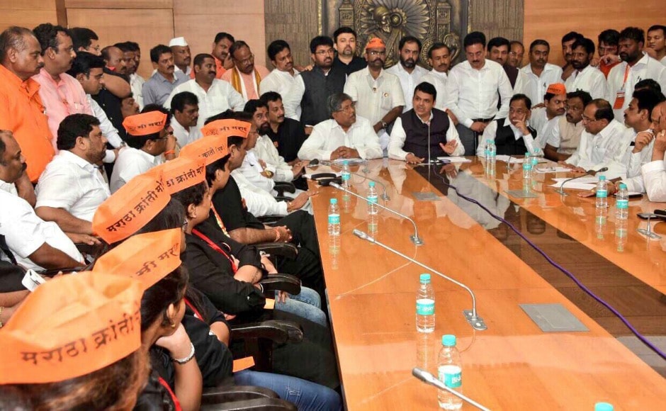 After a meeting with the community leaders, Maharashtra chief minister Devendra Fadnavis accepted the main demands. He announced that 605 education courses will be open for Maratha students while a sub-committee will be formed to look into the reservation process. Sanjay Sawant/Firstpost After a meeting with the community leaders, Maharashtra chief minister Devendra Fadnavis accepted the main demands. He announced that 605 education courses will be open for Maratha students while a sub-committee will be formed to look into the reservation process. Sanjay Sawant/Firstpost