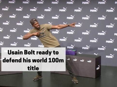 Watch: Jamaican sprint legend Usain Bolt ready to defend his world 100m title Watch: Jamaican sprint legend Usain Bolt ready to defend his world 100m title