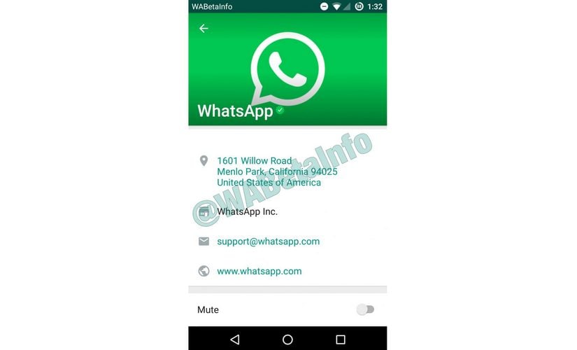 A beta screenshot of the WhatsApp for Business service. WABetaInfo