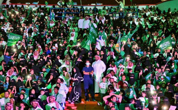 Saudi Arabia celebrates 87th National Day with pomp, allows women inside sport stadium for first time