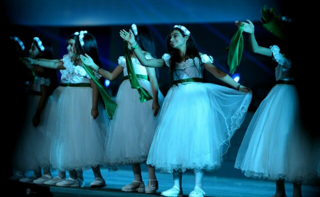 The celebration which included folk dances and fireworks ended in street parties in several cities across Saudi Arabia. AP The celebration which included folk dances and fireworks ended in street parties in several cities across Saudi Arabia. AP