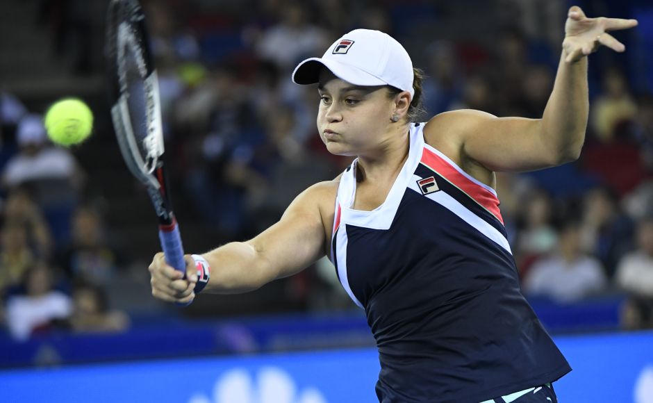 Caroline Garcia struck first by breaking Ashleigh Barty's serve in the seventh game and holding the next to take a 5-3 lead. Barty easily held her serve and broke back for 5-5. Neither player could then hold their serve and Barty won the tiebreaker. AFP Caroline Garcia struck first by breaking Ashleigh Barty's serve in the seventh game and holding the next to take a 5-3 lead. Barty easily held her serve and broke back for 5-5. Neither player could then hold their serve and Barty won the tiebreaker. AFP
