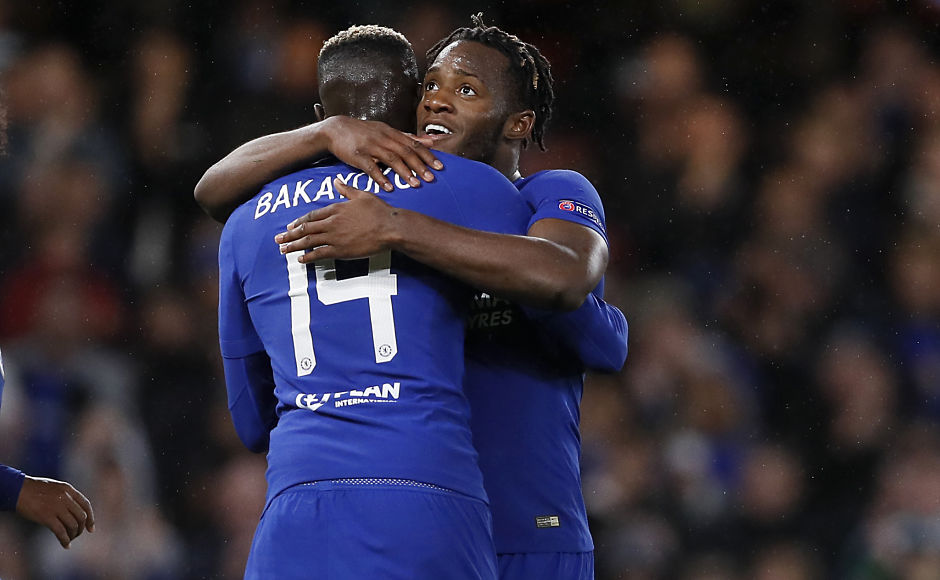 Michy Batshuayi scored twice, while Tiemoue Bakayoko scored his first goal for Chelsea. AP Michy Batshuayi scored twice, while Tiemoue Bakayoko scored his first goal for Chelsea. AP