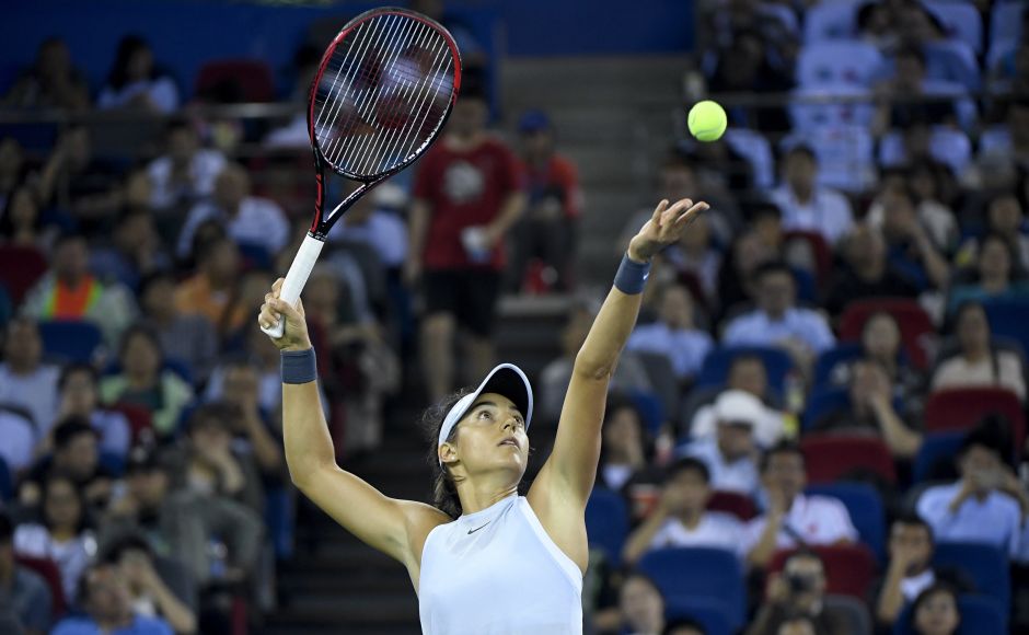 The second set saw both players struggling for consistency in their serves and trading breaks. Barty's sliced backhand caused her Australian opponent some problems and she served twice for the set but was unable to close. It was Garcia's turn to win the tiebreaker. AFP The second set saw both players struggling for consistency in their serves and trading breaks. Barty's sliced backhand caused her Australian opponent some problems and she served twice for the set but was unable to close. It was Garcia's turn to win the tiebreaker. AFP