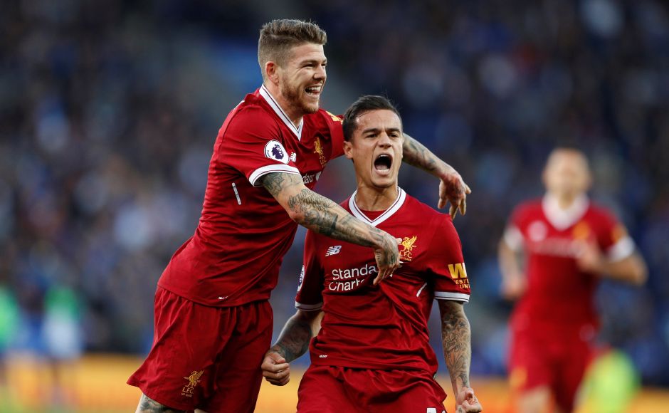 Philippe Coutinho scored an impressive free-kick to help Liverpool edge Leicester City 3-2 at the King Power stadium. Reuters Manchester City, United continue good start, Alvaro Morata hat-trick powers Chelsea past Stoke in Premier League