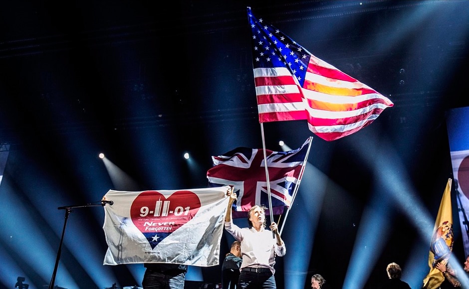 Singer-songwriter Paul McCartney performs on stage at the Prudential Center on Monday, 11 September 2017 in Newark, NJ. Photo from Twitter Singer-songwriter Paul McCartney performs on stage at the Prudential Center on Monday, 11 September 2017 in Newark, NJ. Photo from Twitter