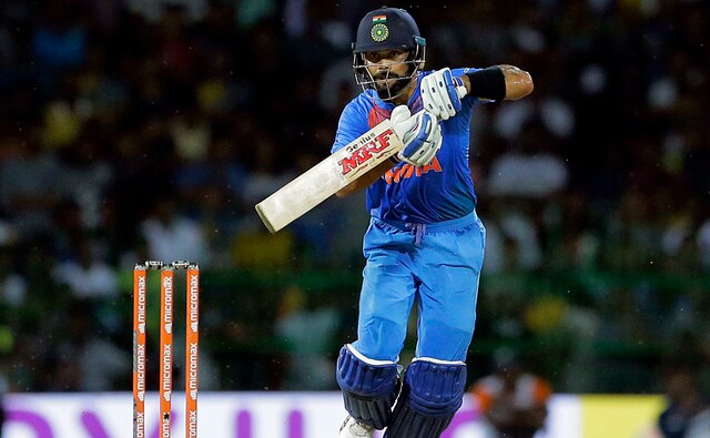 Virat Kohli along with Manish Pandey helped the visitors recover after early setbacks. He scored 82 runs. AP Virat Kohli along with Manish Pandey helped the visitors recover after early setbacks. He scored 82 runs. AP