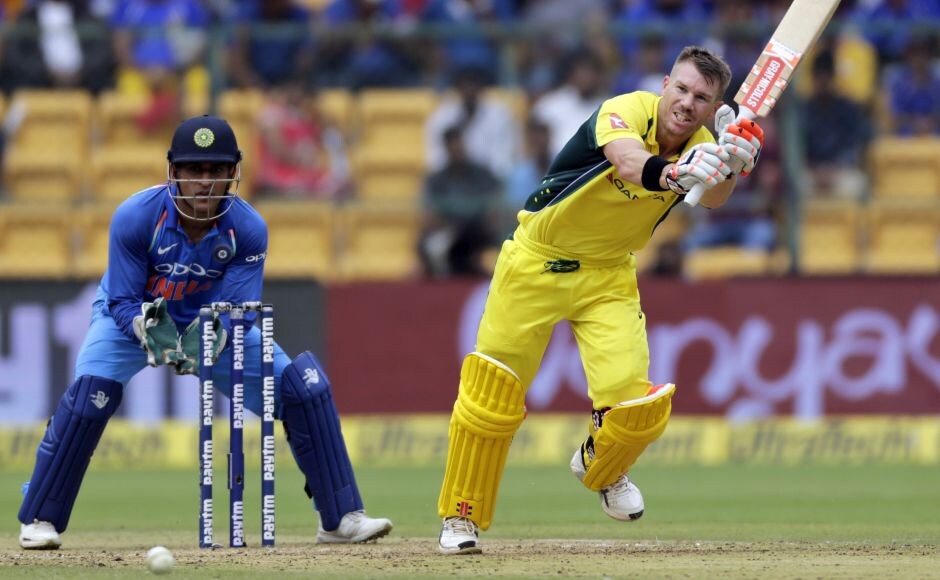 Warner scored 124 runs off 119 balls, with 12 fours and four sixes, as he became the first Australian batsman to score a century in his 100th ODI. AP David Warner smashes sparkling century in 100th ODI to end Australia's losing streak