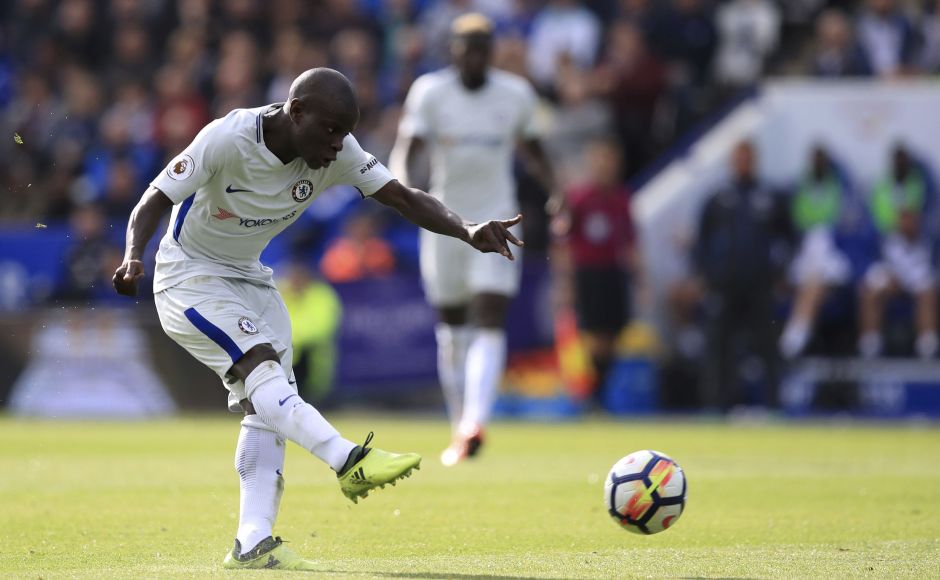 N'Golo Kante scored a brilliant long-ranger against his former club to double Chelsea's lead early in the second half. AP N'Golo Kante scored a brilliant long-ranger against his former club to double Chelsea's lead early in the second half. AP