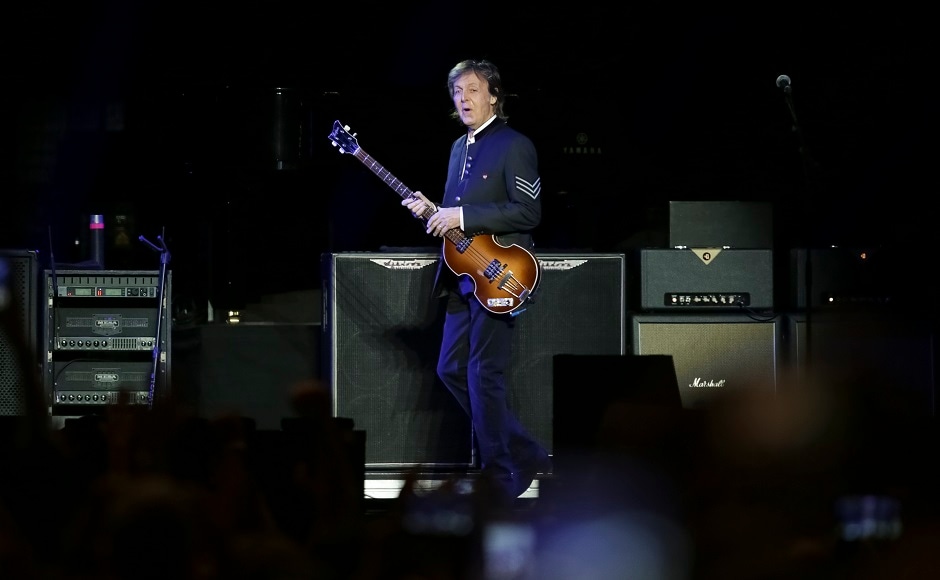 Singer-songwriter Paul McCartney performs on stage at the Prudential Center on Monday, 11 September 2017 in Newark, NJ. Photo by AP Singer-songwriter Paul McCartney performs on stage at the Prudential Center on Monday, 11 September 2017 in Newark, NJ. Photo by AP