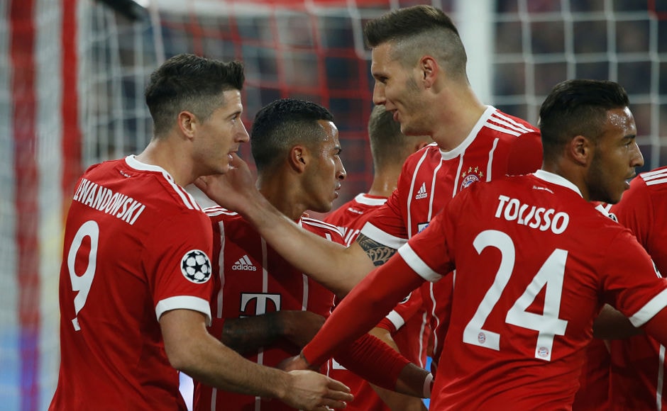Robert Lewandowski, Thiago Alcantara and Joshua Kimmich were on target for Bayern Munich against Belgian side Anderlecht. Reuters Robert Lewandowski, Thiago Alcantara and Joshua Kimmich were on target for Bayern Munich against Belgian side Anderlecht. Reuters