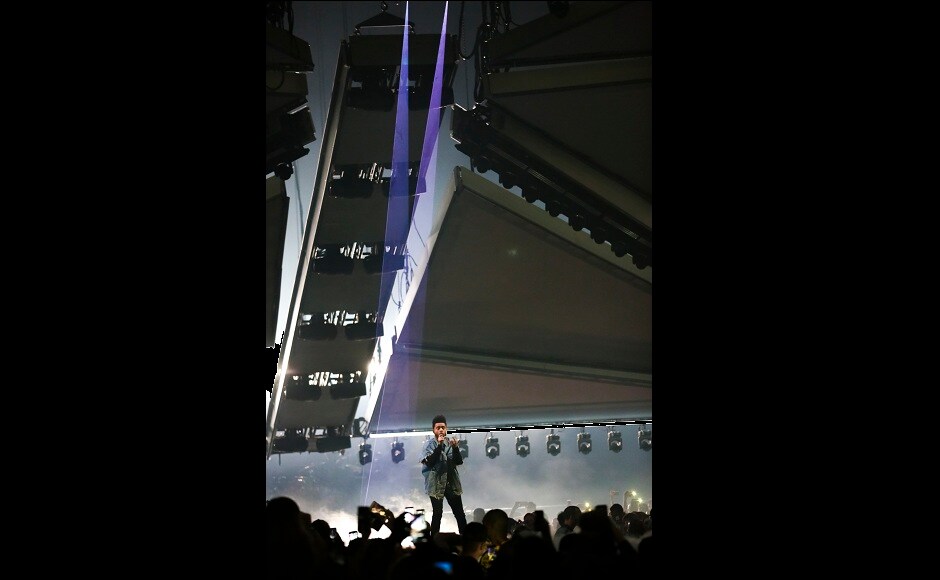 Singer-songwriter The Weeknd performs onstage at the Capital One Arena on Friday, 15 September, 2017, in Washington. Photo courtesy: AP/ Brent N Clarke Singer-songwriter The Weeknd performs onstage at the Capital One Arena on Friday, 15 September, 2017, in Washington. Photo courtesy: AP/ Brent N Clarke