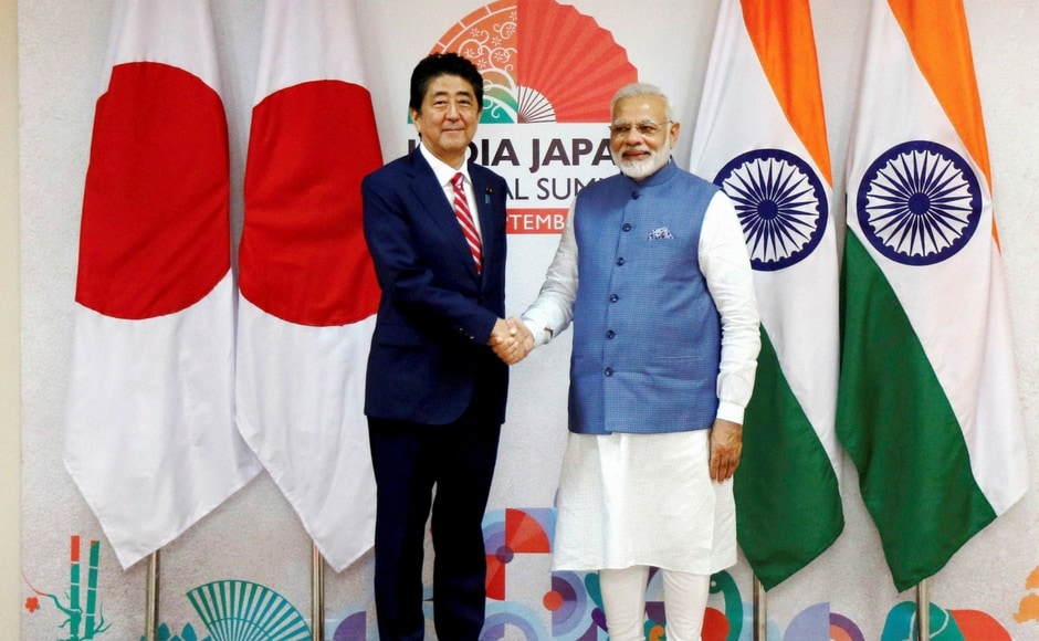 After signing the MoUs with Modi, Abe would visit exhibition booths at Mahatma Mandir and India-Japan Business Plenary at Mahatma Mandir. PTI After signing the MoUs with Modi, Abe would visit exhibition booths at Mahatma Mandir and India-Japan Business Plenary at Mahatma Mandir. PTI