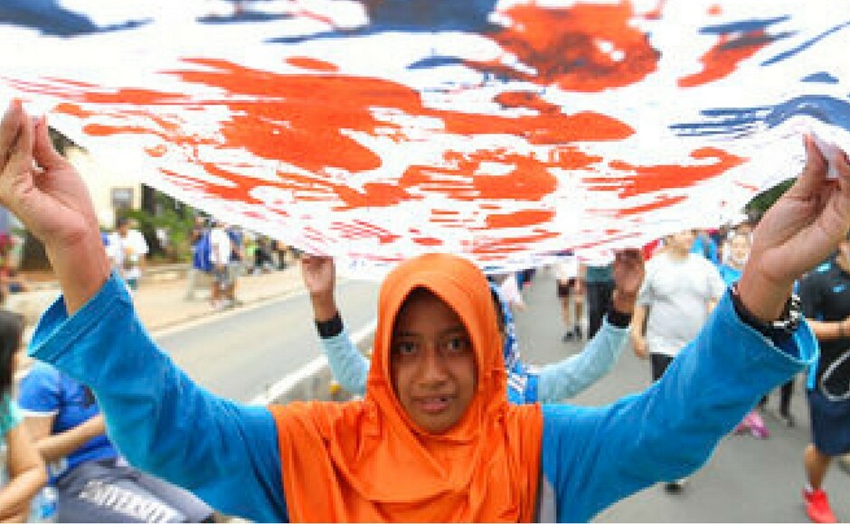 Indonesia is the world's most populous Muslim nation. The country has sent over 34 tons of aid to those fleeing persecution in Myanmar. AP Indonesians flood the streets of Jakarta in support of Rohingya refugees