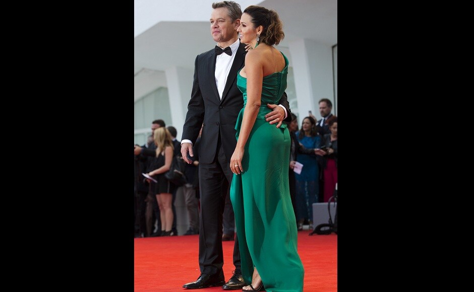 Matt Damon and his wife Luciana Barroso arrive at the red carpet for the screening of Suburbicon, too. Image from AP. Matt Damon and his wife Luciana Barroso arrive at the red carpet for the screening of Suburbicon, too. Image from AP.