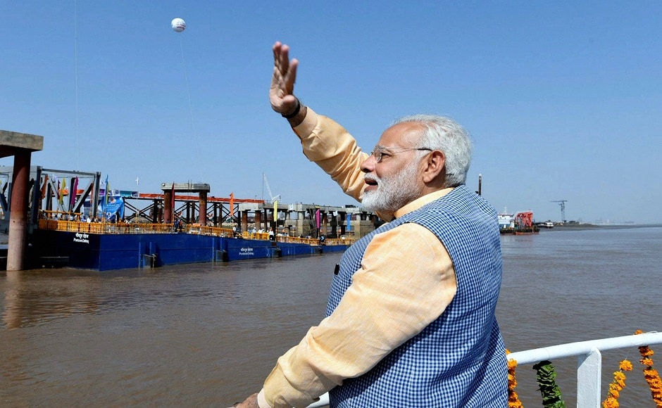 The prime minister said that national waterway project will be more than 17,000 kilometre long and will be a revolutionary project for the fishermen in Gujarat. He said that inter-state waterway and coastal transport services will be integrated in the future. PTI Narendra Modi visits Gujarat; inaugurates Ghogha-Dahej ferry service, projects worth Rs 1,140 cr